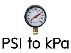 ตารางค่าแรงดันสำหรับการเติมลมยาง PSI to kPa